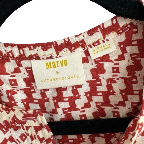 Maeve Anthropologie Avignon Scottie Dog Print Button Blouse, Size XS - Picture 4 of 6